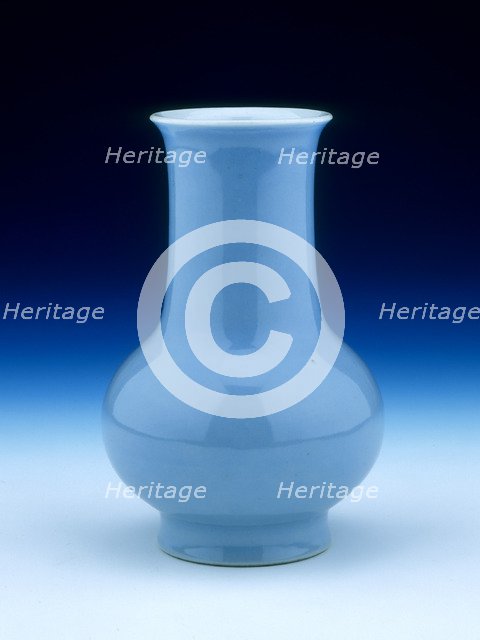 Clair de lune monochrome vase, Qing dynasty, China, 19th century. Artist: Unknown