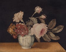 Flowers in a Delft Jar, 1663. Creator: Alexander Marshal.