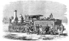 The "George Stephenson" locomotive engine built at Hamilton, Canada West, for the Great..., 1860. Creator: Unknown.