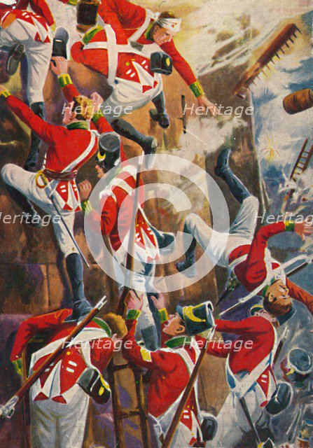 'The Northumberland Fusiliers. Storming the ramparts of San Vincente', (1939). Artist: Unknown.