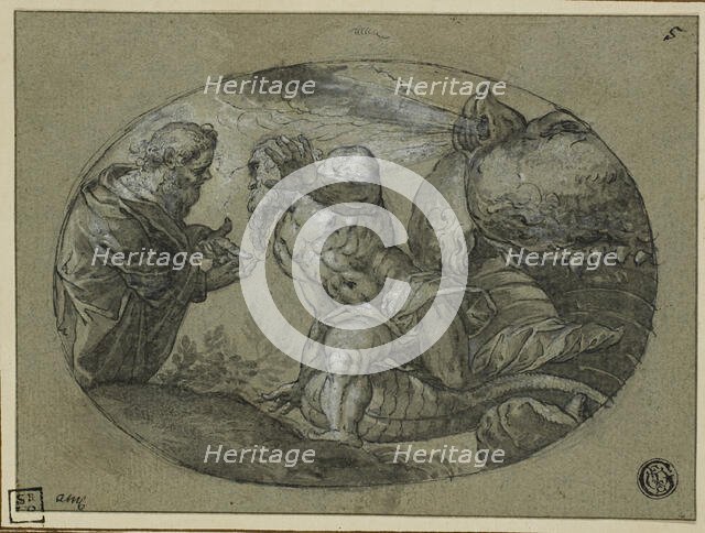 Jonah Cast Up by the Whale, 17th century. Creator: Unknown.