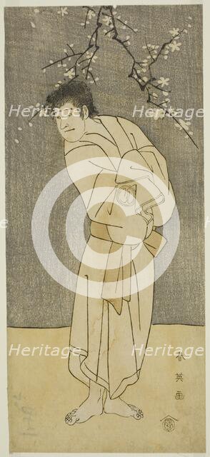 The Actor Sawamura Sojuro III as the Monk Seigen (?) in the Play Saikai Soga..., c. 1793. Creator: Katsukawa Shun'ei.