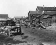 Buildings, etc., adjacent to a Mesabi Range mine in northeast Minnesota, 1903. Creator: Frances Benjamin Johnston.