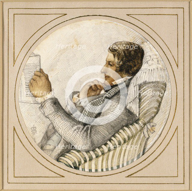 Portrait of Ford Madox Brown, c1850-1870. Artist: John Everett Millais.