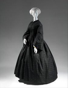 Mourning dress, American, 1850-55. Creator: Unknown.