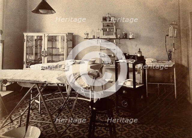 Wotton Lodge, Gloucester: operating theatre and equipment, c1909. Creator: Unknown.