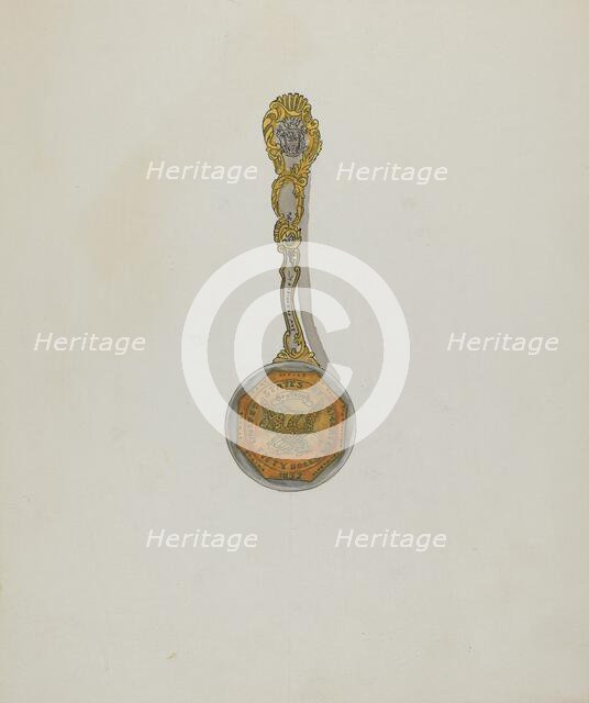 Souvenir Spoon, c. 1936. Creator: Ellen Duncan.