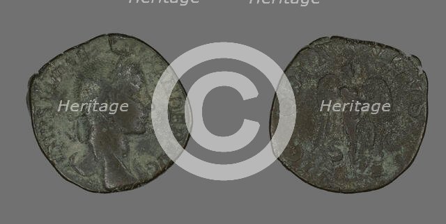 Sestertius (Coin) Portraying Emperor Severus Alexander, 230. Creator: Unknown.