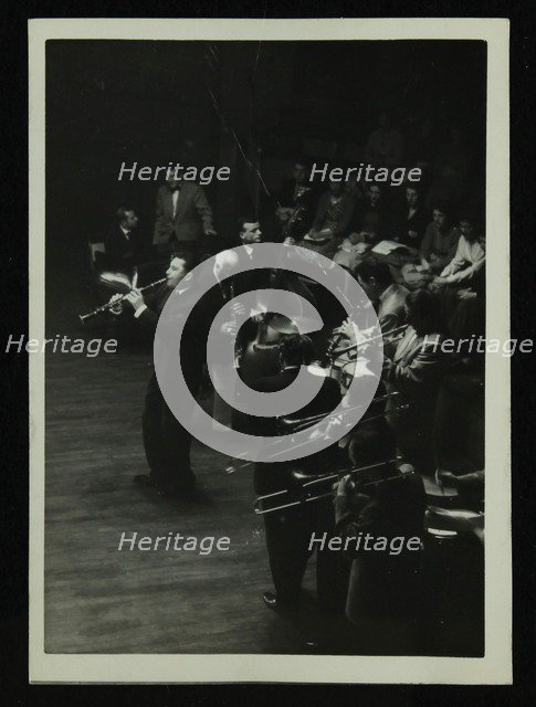 American jazz legend Sidney Bechet in concert at Colston Hall, Bristol, 1956. Artist: Denis Williams