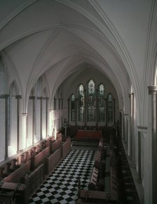 View from the organ loft, Lambeth Palace chapel, London, 1955. Creator: Arthur Charles Kirby Ware.