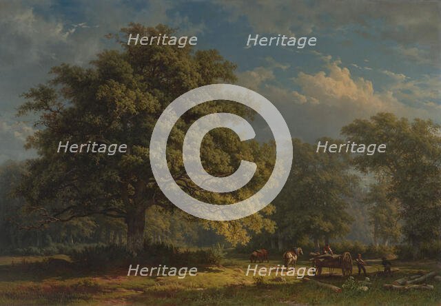 View in the Bentheim Forest, 1870. Creator: George Andries Roth.