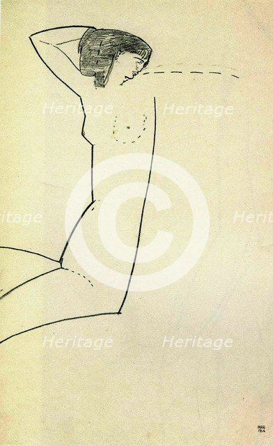 Anna Akhmatova, 1911. Artist: Modigliani, Amedeo (1884-1920)