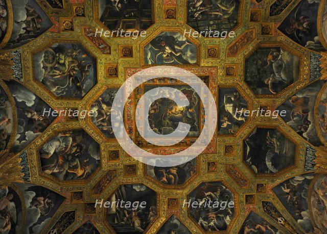 Fresco detail from the Chamber of Amor and Psyche, 1526-1534. Artist: Romano, Giulio (1499-1546)