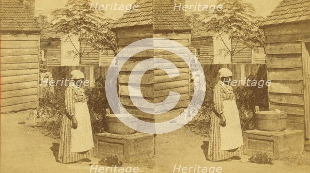 Woman with wash tub, (1868-1900?). Creator: O. Pierre Havens.