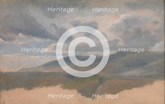 Landscape Study with Clouds, ca. 1829-31. Creator: Emile Charles Joseph Loubon.