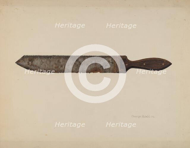 Combination Saw/Knife, 1938. Creator: George Roehl.