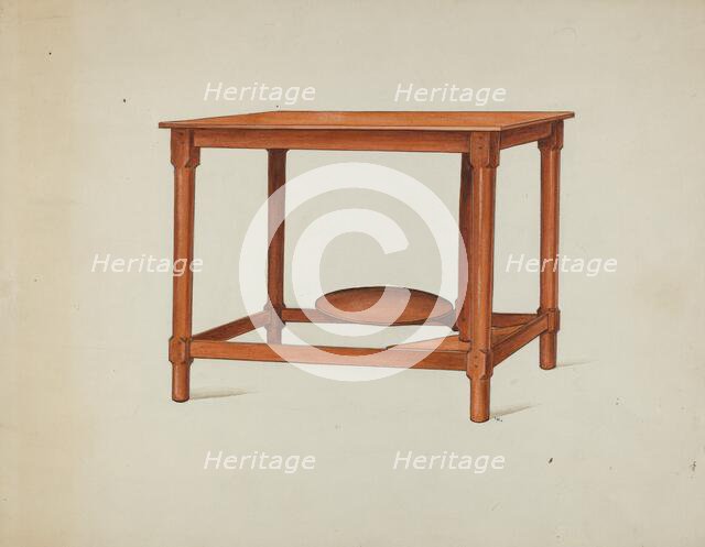 Shaker Wash Stand, c. 1936. Creator: Ray Holden.
