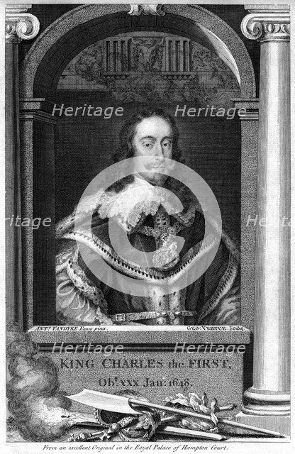Charles I of England.Artist: George Vertue