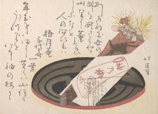 Tray with Noshi Paper (Noshi Indicates a Present), 1816. Creator: Totoya Hokkei.