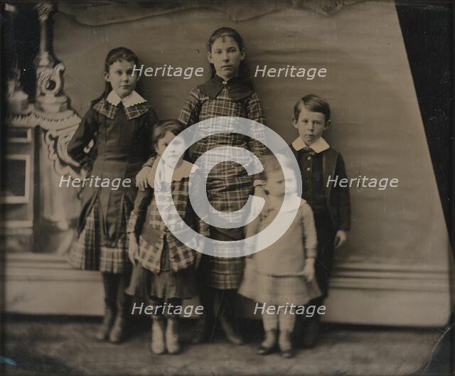 Portrait of Five Children, about 1870. Creator: Unknown.