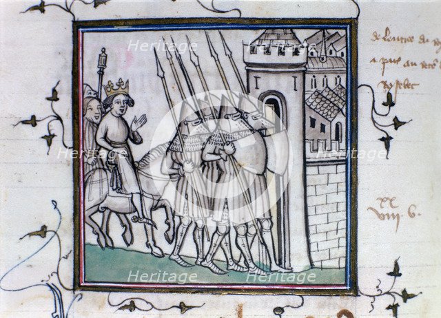 The return of Charles VI of France after the Battle of Rosbecque, 1382, (14th-15th century). Artist: Unknown