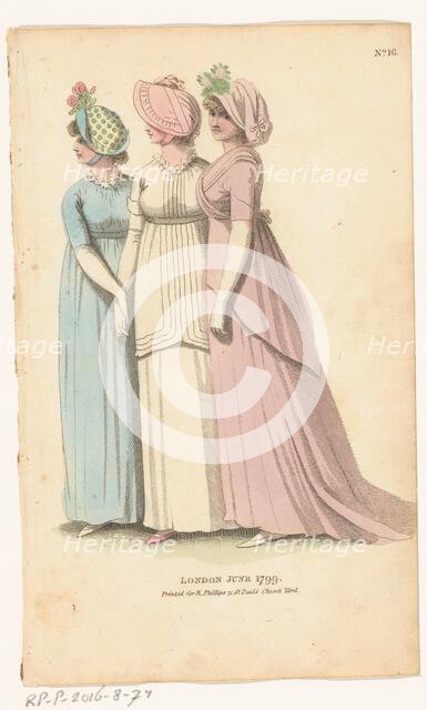 Magazine of Female Fashions of London and Paris. No. 16: London June 1799, 1799. Creator: Unknown.