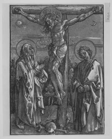 Christ on the Cross with the Virgin and Saint John, 1500-1550. Creator: Dürer-School.