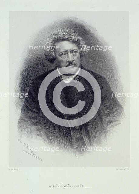 Portrait of Pierre Leroux (1797-1871). Creator: Anonymous.