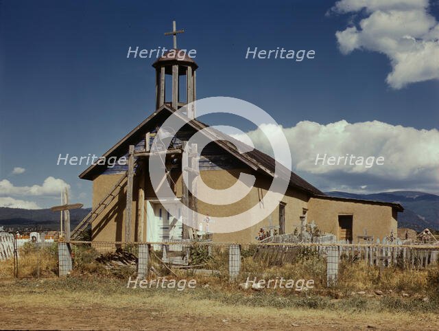 Llano de San Juan, New Mexico, Catholic Church, 1940. Creator: Russell Lee.