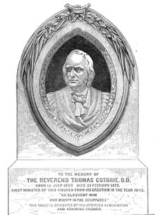 Monument of the Rev. Thomas Guthrie, D.D., 1874. Creator: Unknown.