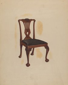 Side Chair, c. 1937. Creator: Ernest Busenbark.