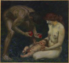Adam and Eve (The Family), 1912. Creator: Stuck, Franz, Ritter von (1863-1928).