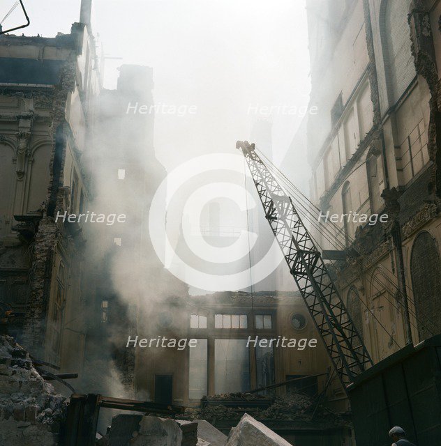 Demolition of a building, London, 1960s. Artist: John Gay.