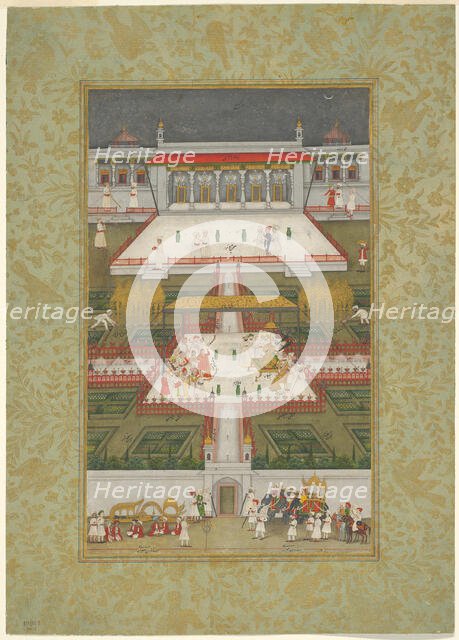 Ruler Entertained by Dancers in a Paradise Garden, Late 18th century. Creator: Unknown.