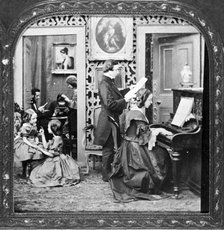 Victorian family scene, 19th century. Artist: Unknown