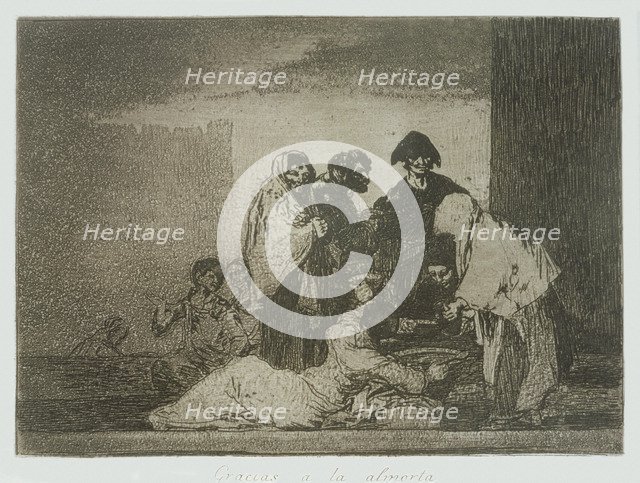 The Disasters of War, a series of etchings by Francisco de Goya (1746-1828), plate 51: 'Gracias a…