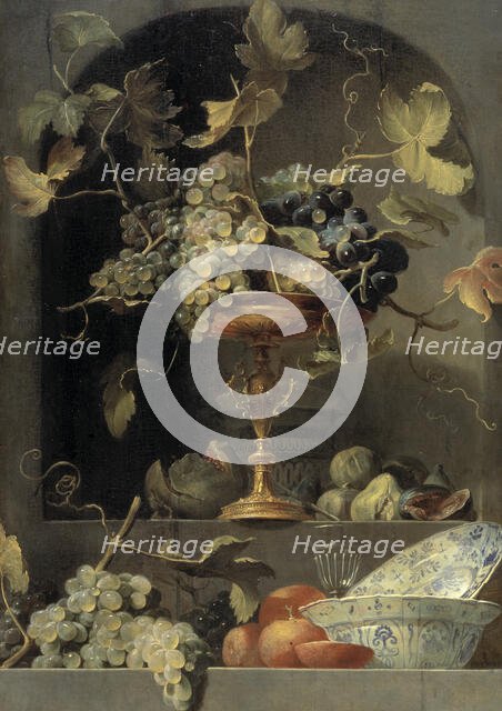 Still Life with Fruit Bowl in a Niche. Creator: Frans Snyders.
