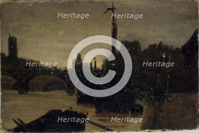 Pont des Arts, c1870. Creator: Charles-Emile Cuisin.