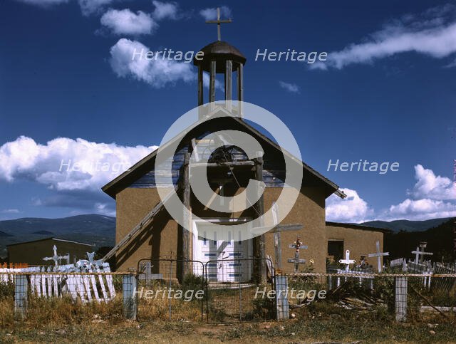 Llano de San Juan, New Mexico, Catholic Church, 1940. Creator: Russell Lee.