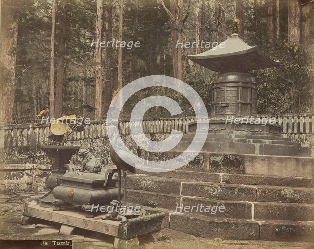 Tomb of Tokugawa Ieyasu, Nikko, about 1875-1890s. Creators: Adolfo Farsari, Tamamura Kozaburo.