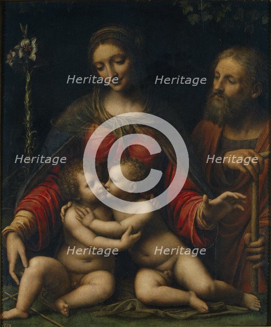 The Holy Family with John the Baptist. Artist: Luini, Bernardino (ca. 1480-1532)
