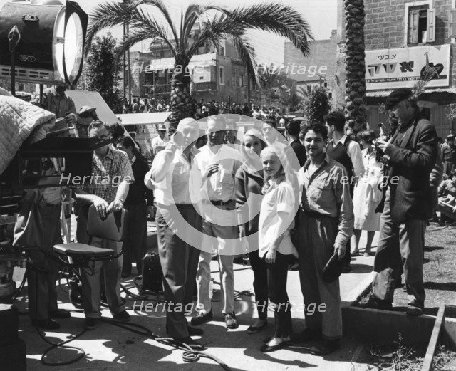 Scene during the filming of Exodus, 29 April 1960. Artist: Unknown