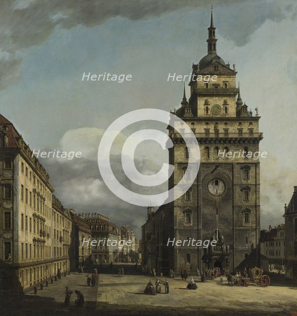 The Dresden Kreuzkirche (Church of the Cross), ca 1751-1753.