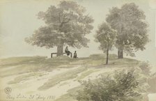 Three Linden Trees, 1881. Creator: Heinrich Adolf Valentin Hoffmann.