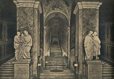 'Roma - Holy steps with the 28 marble Steps from the House of Pilate, brought to Rome by St. Helena. Artist: Unknown.