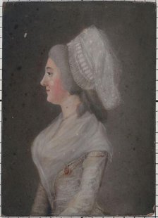 Portrait of a woman from the revolutionary period, between 1789 and 1799. Creator: Unknown.