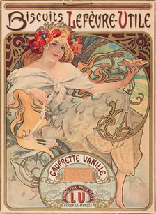 Biscuits Lefevre-Utile, c1900. Creator: Mucha, Alfons Marie (1860-1939).