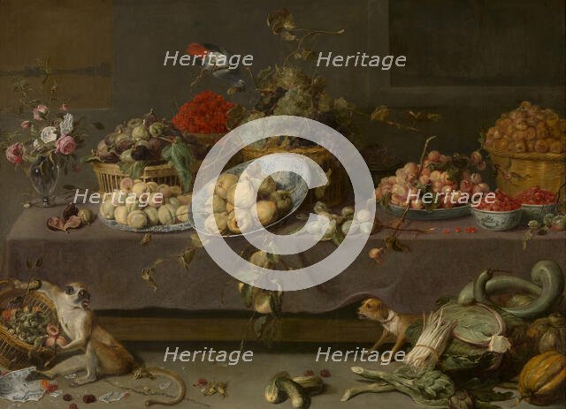 Flowers and Fruit, 1630-1640. Creator: Frans Snyders.