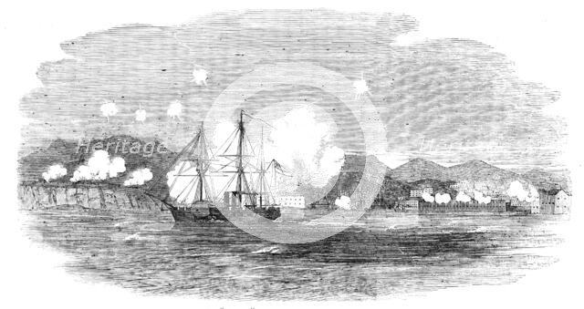 The "Valorous" chasing Russian Steamers into Sebastopol, 1854. Creator: Unknown.