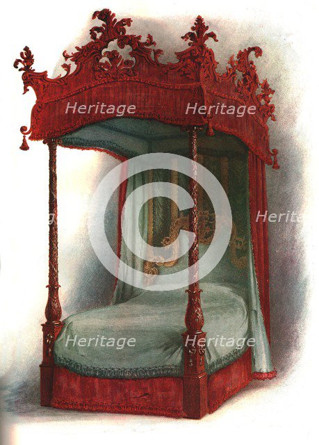 Mahogany bed, 1906. Artist: Shirley Slocombe.